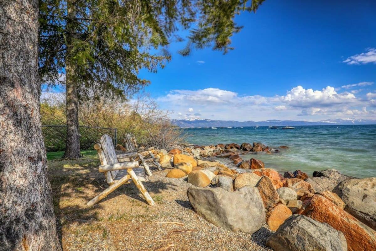 Lakeside Studio Steps From The Beach タホ・ビスタ エクステリア 写真